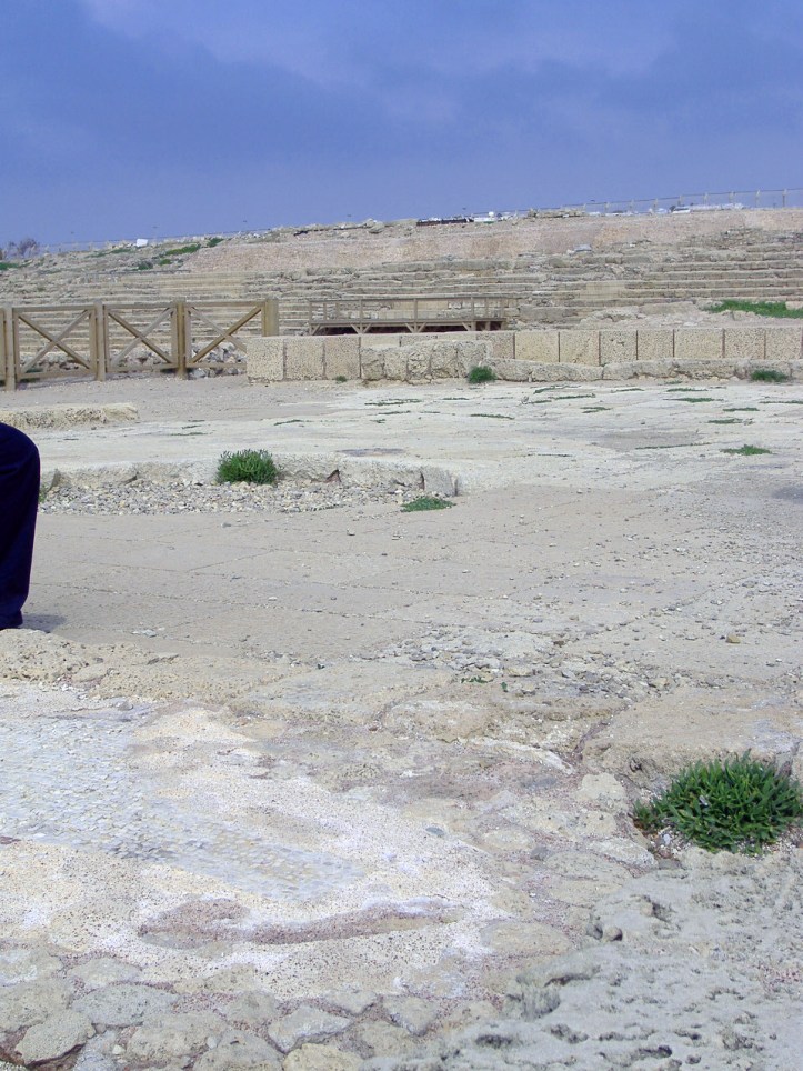 Mosaic floor of Herod's palace (front left of picture)